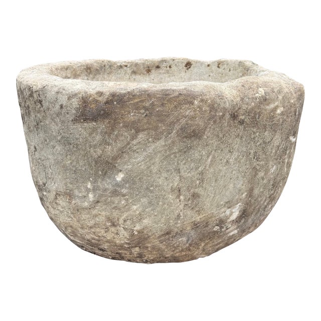 Antique Limestone Trough 51626c 31"d For Sale