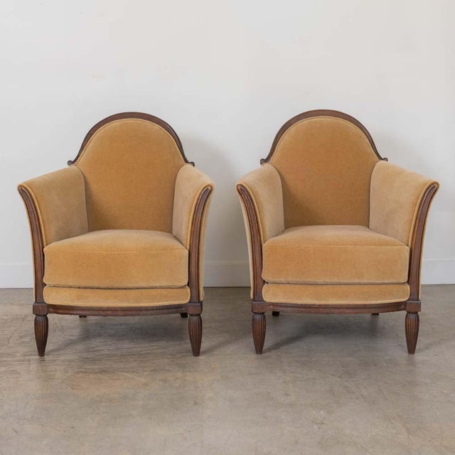 Wood 1930s French Art Deco Club Chair For Sale - Image 7 of 14