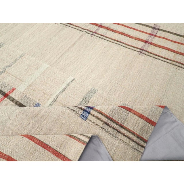 Textile Galerie Shabab Collection Mid-20th Century Turkish Flatweave Large Room Size Rug For Sale - Image 7 of 8