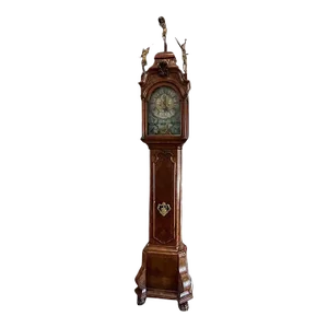 18th Century Dutch Daniel LeFera Haarlem Parquetry Burr Walnut Veneer Longcase Clock