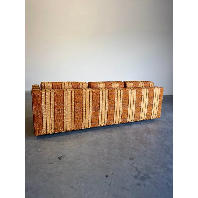 Mid Century Modern Founders Furniture Nubby Striped Sofa For Sale In Tampa - Image 6 of 11