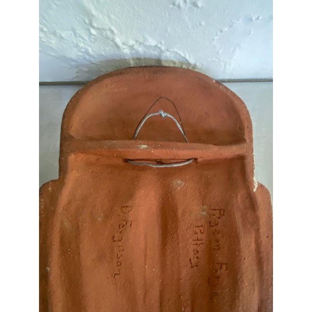 Signed Douglas Ferguson Pigeon Forge Pottery African Inspired Mask Wall Hanging For Sale - Image 9 of 9