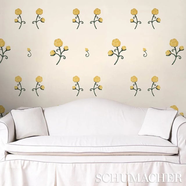Not Yet Made - Made To Order Sample - Schumacher x Backdrop Rhinestone Cowboy Wallpaper in Bright Yellow For Sale - Image 5 of 6