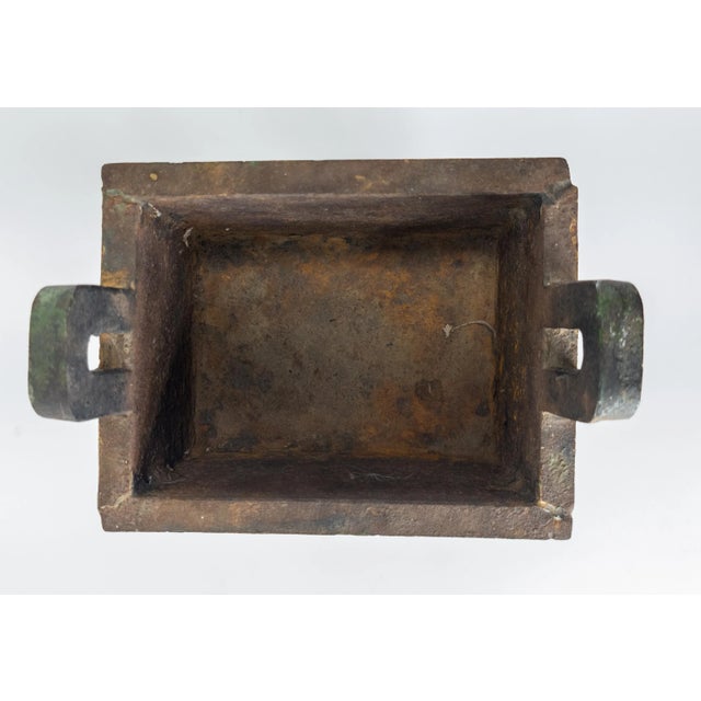 20th Century James Mont Style Chinese Chinoiserie Cast Iron Ding For Sale In New York - Image 6 of 12