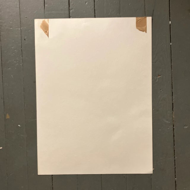 1970’s Vintage Abstract Organic Watercolor Painting For Sale In Philadelphia - Image 6 of 7