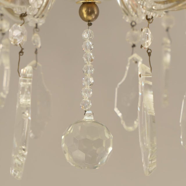 German Crystal Glass Chandelier, 1970s For Sale - Image 13 of 16