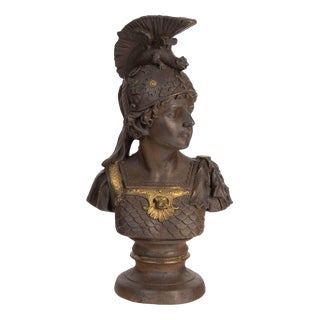 Sculpture of Greek Man in Cast Iron For Sale