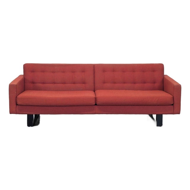 Room and Board Modern 3-Seat Sofa in Red Fabric For Sale