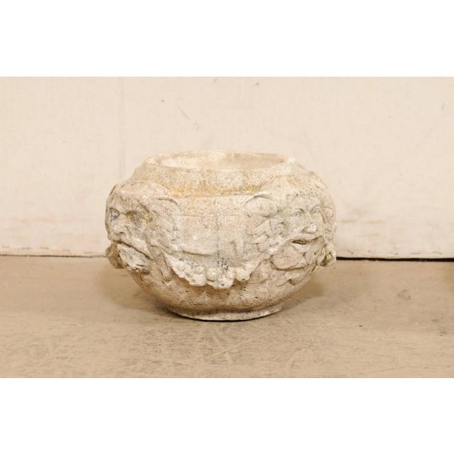 Spanish Mid 20th Century Cast-Stone Pots - A Pair For Sale - Image 10 of 11