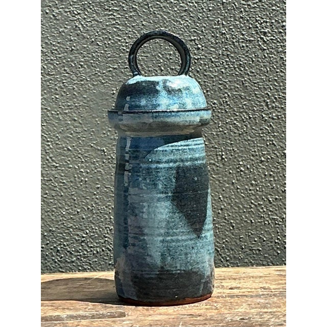 Vintage Original Studio Pottery Lidded Jar For Sale - Image 12 of 12