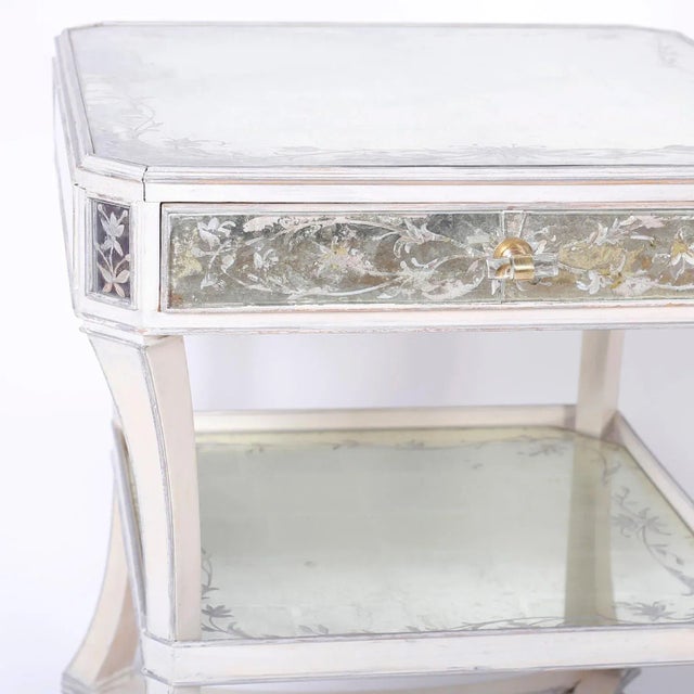 Glass Italian Mirrored End Tables - A Pair For Sale - Image 7 of 10