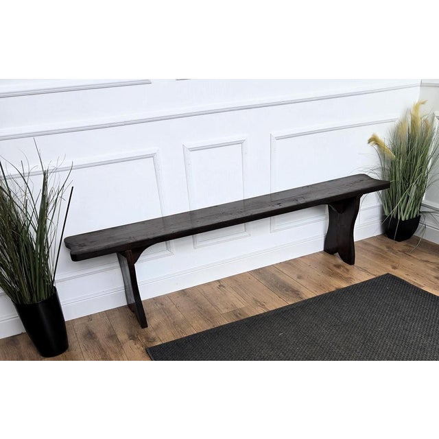 Antique Italian Wooden Bench, 1890s For Sale - Image 9 of 11