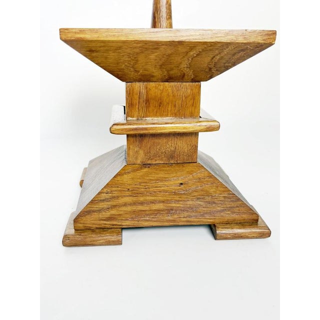 Oak Candleholder, France, 1940s For Sale - Image 6 of 11