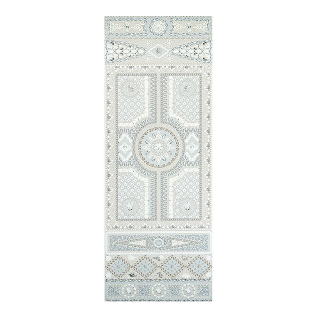 Schumacher X Mary McDonald Shell Grotto Panel A in Seafoam For Sale