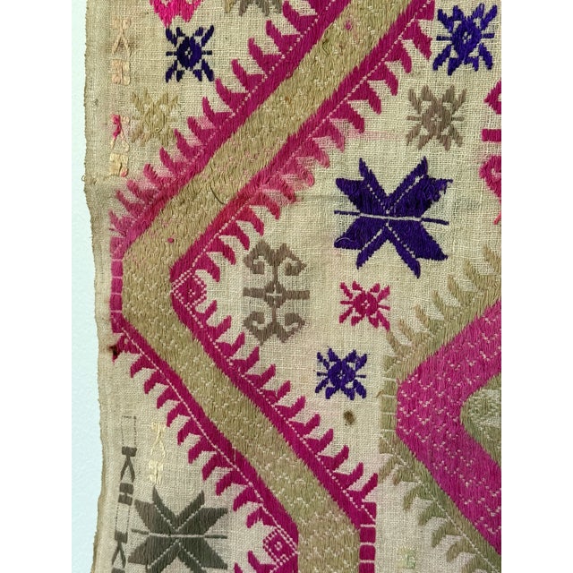 19th Century Antique Embroidered Textile For Sale - Image 5 of 5