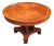 Vintage Baker Furniture Palladian Collection Round Neoclassical Cherry Wood and Parcel Ebonized Extension Pedestal Dining Table For Sale
