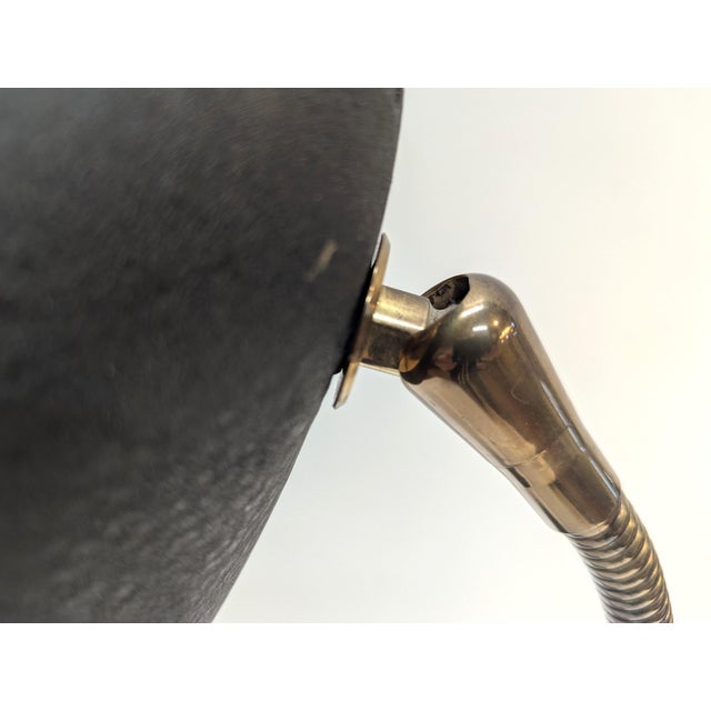 1940s Belmag Articulating Brass Goose Neck Desk Lamp Christian Dell For Sale - Image 12 of 12