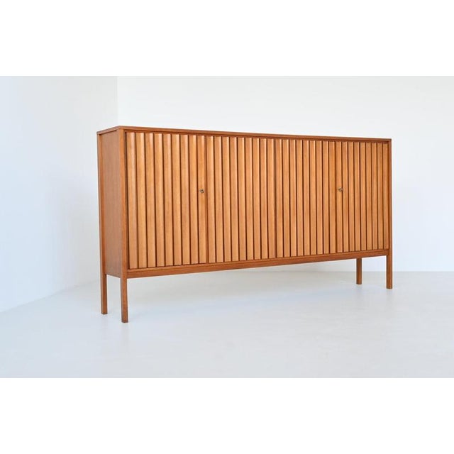Wood Symmetric Highboard in Walnut by Leo Bub for Bub Wertmöbel, Germany, 1960 For Sale - Image 7 of 18