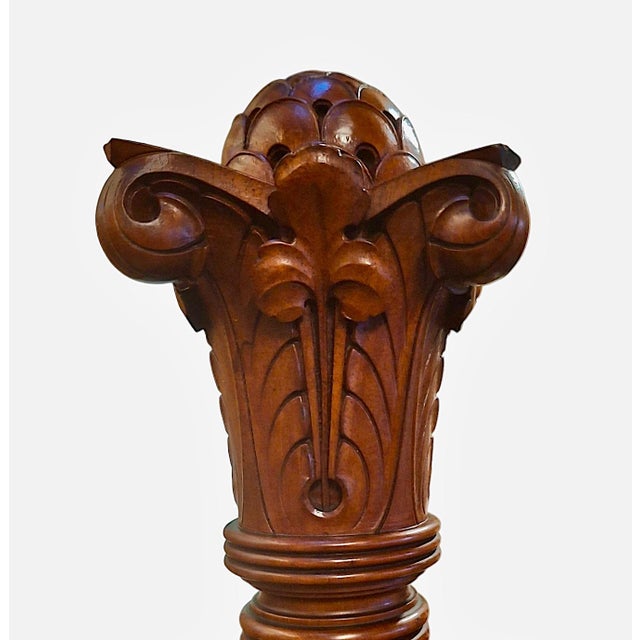 Victorian Antique Mahogany Revolving Carousel Coat Rack For Sale - Image 3 of 9