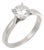 Vintage 1.30 Carat Diamond 14k White Gold Engagement Ring, Size 8 For Sale
