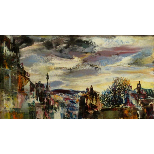 Impressionist Marc Selva Rue De Paris Sous La Pluie Ii C. 1970 Painting For Sale - Image 3 of 7