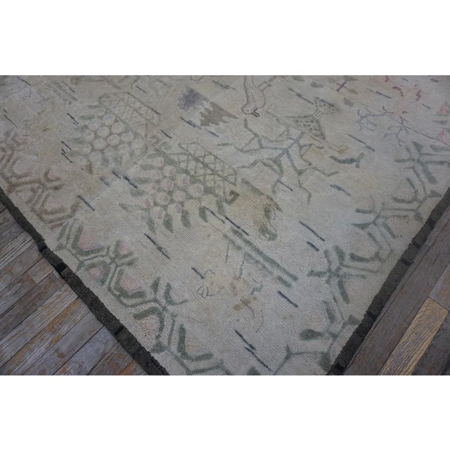 Folk Art Early 20th Century Scenic American Hooked Rug ( 5" x 10'8" - 196 x 325 ) For Sale - Image 3 of 12