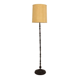 Metal Standing Floor Lamp W. Shade For Sale