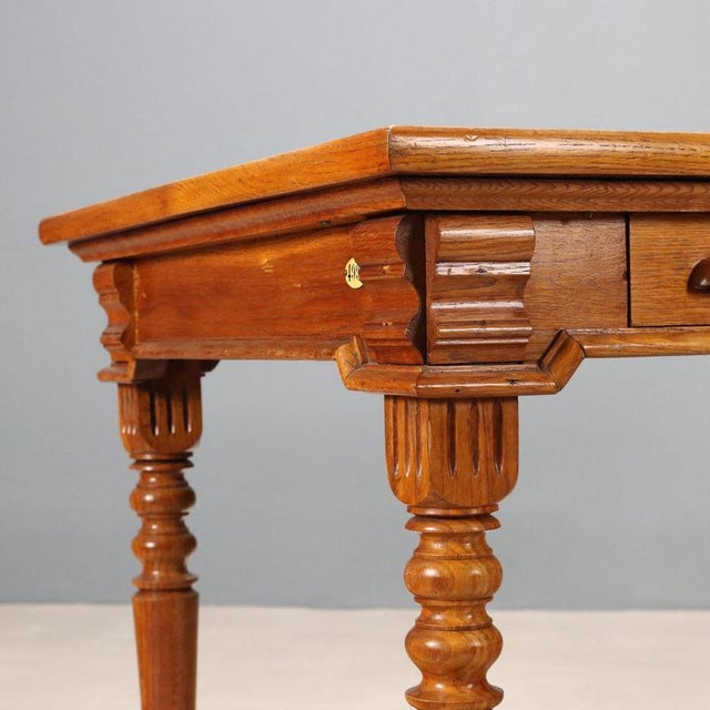 Oak Desk with Formica Top For Sale - Image 4 of 9