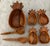 Mid-Century Modern Vintage Hand Carved Monkey Pod Pineapple Serving Set - 7 Pieces. For Palm Beach Regency, Tropical, Tiki Bar, Luau, Beach Decor or Coastal Entertaining For Sale - Image 3 of 4