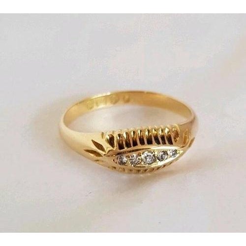 Antique Edwardian 18ct Gold Five Stone Diamond Ring, 1903 For Sale - Image 10 of 14