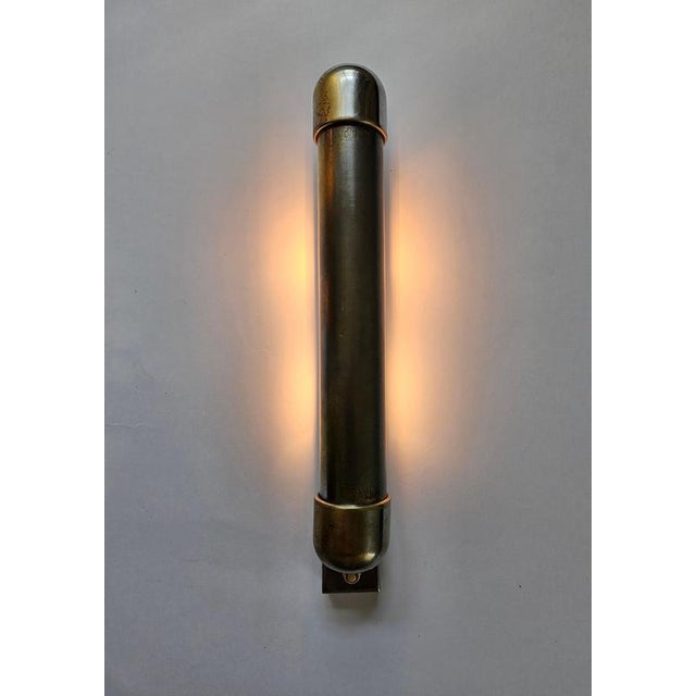 1940s Vintage Bauhaus Art Deco Wall Lamp in Chrome, 1940s For Sale - Image 5 of 16