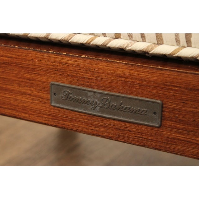 Early 21st Century Tommy Bahama Outdoor Patio Faux Wood Ottoman For Sale In Philadelphia - Image 6 of 12
