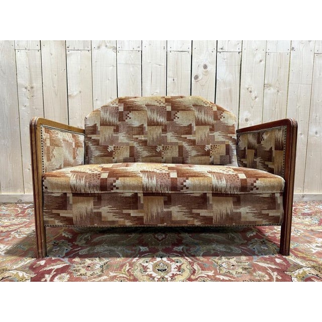 Beige Small Art Deco Sofa For Sale - Image 8 of 8