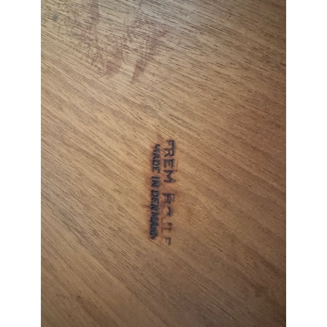 Vintage Danish Teak Hans Olsen Frem Rojle Dining Set Table + 4 Chairs 42” For Sale - Image 12 of 12