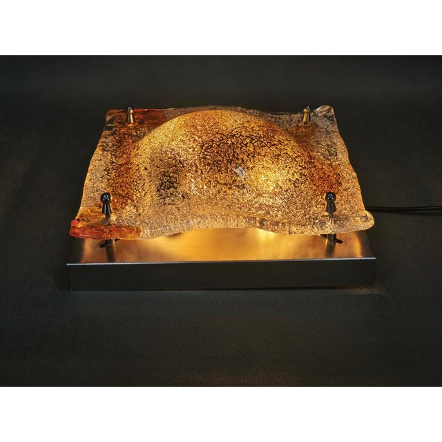Murano Glass Flush Mount Wall Light from Mazzega, Italy, 1970s For Sale - Image 10 of 11