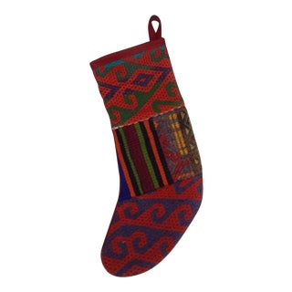 Christmas Stocking Made of Turkish Kilim For Sale