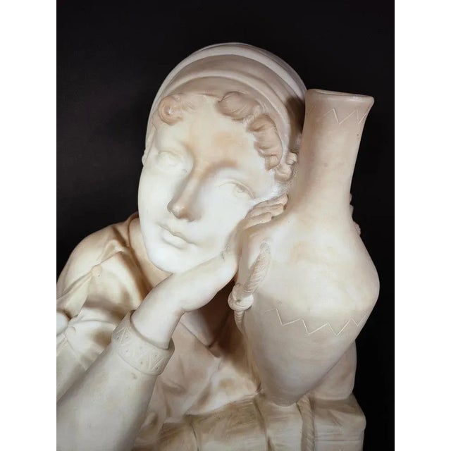 19th Century Italian Marble Sculpture, 1880s For Sale - Image 3 of 12