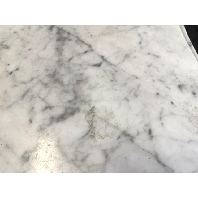 Brown 19th Century Flamed Mahogany Marble Top Center Table For Sale - Image 8 of 11