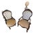 Victorian Revival Carved Wood & Tufted Upholstered Parlor Chairs – Pair For Sale
