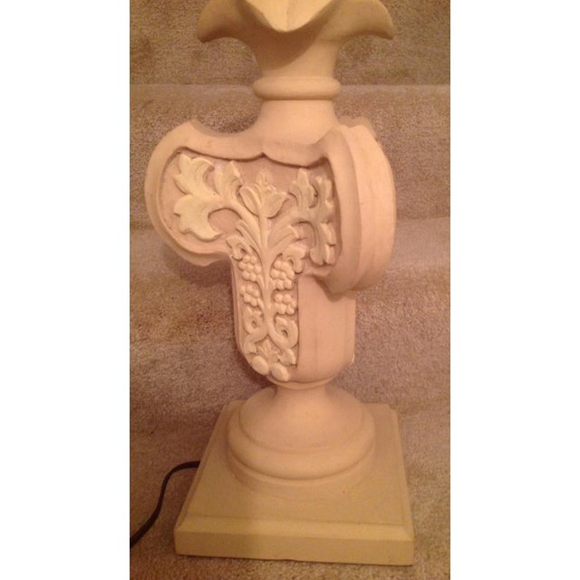 Hand Carved Three Dimensional Classic Lamp For Sale In Atlanta - Image 6 of 13