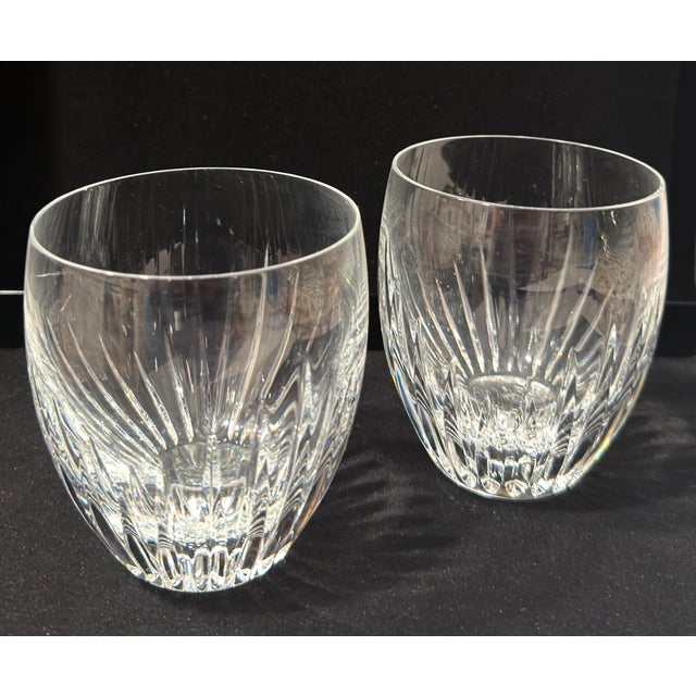 Pair of Baccarat French Crystal Massena Tumblers. Signed.