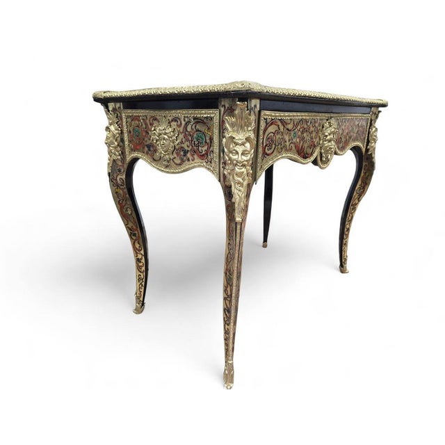 Early 19th Century French Boulle Style with Marquetry and Gilt Side Table, 1800 For Sale - Image 5 of 13