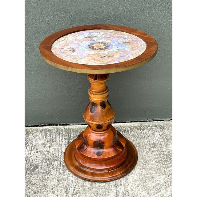Vintage Turned Wood Butterly Wing Table For Sale - Image 11 of 12