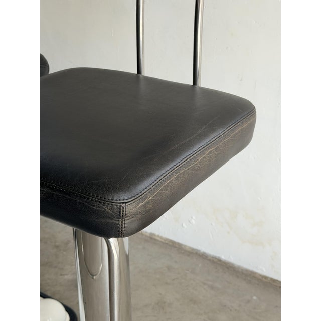 Black Birillo Bar Stools by Joe Colombo for Zanotta, Italy, 1971, Set of 3 For Sale - Image 8 of 11