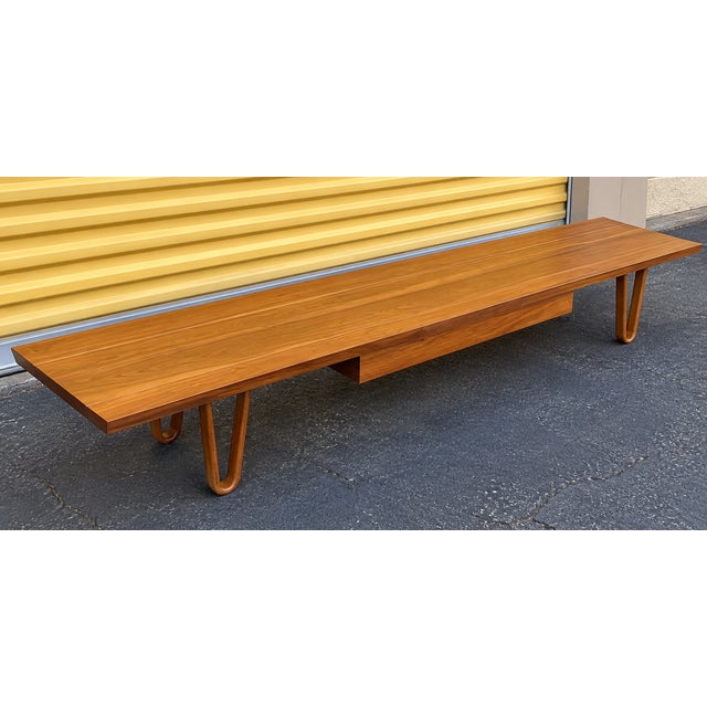 Mid-Century Modern Mid-Century Modern Edward Wormley for Dunbar Long John Walnut Coffee Table For Sale - Image 3 of 7
