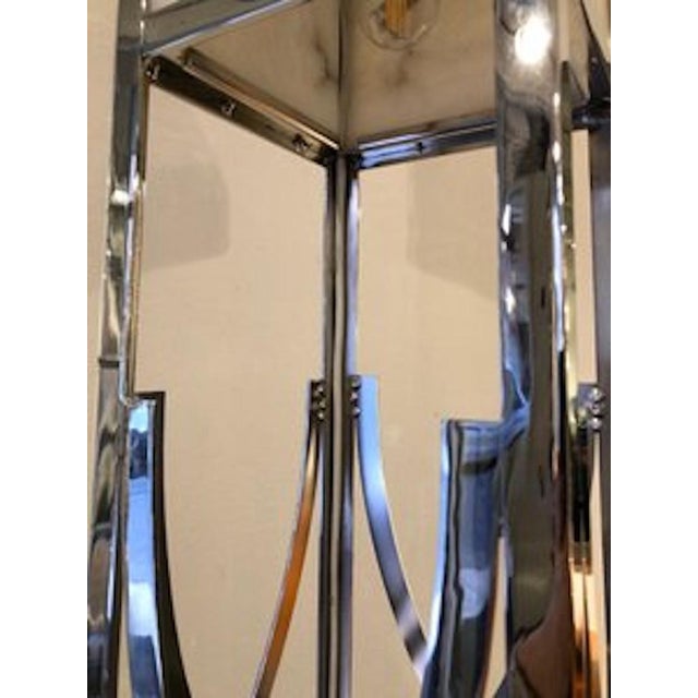 Iron and Alabaster Floor Lamp, 1982 For Sale - Image 6 of 7