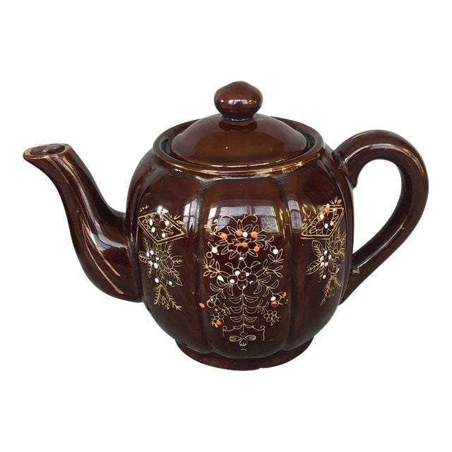 Japanese Redware Ceramic Teapot For Sale