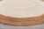 White Jute Round Hand Made Braided Style Boho Rug 4 Foot For Sale - Image 6 of 11