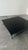 Minimalist Black Glass Coffee Table with Industrial Metal Base For Sale - Image 10 of 11