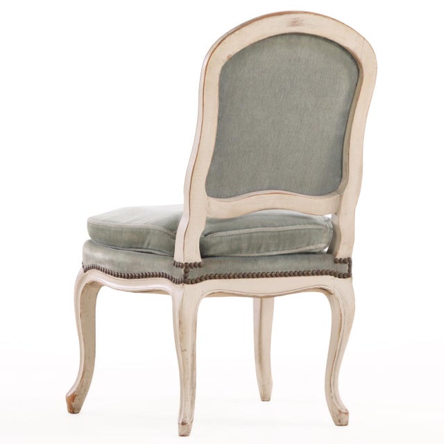 1910s Set of 8 French Louis XV Style Painted Side Chairs, C. 1910 For Sale - Image 5 of 7
